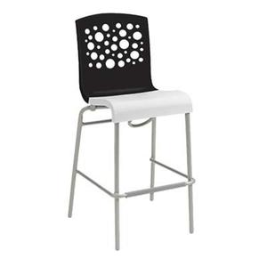 Grosfillex Tempo Two Tone Resin Indoor Stacking Barstool - 6 Per Set - UT836017 