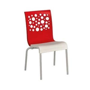 Grosfillex Tempo Two Tone Resin Indoor Stacking Side Chair - 4 Per Set - UT835414 