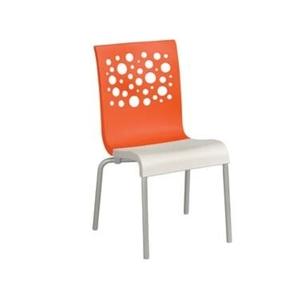 Grosfillex Tempo Two Tone Resin Indoor Stacking Side Chair - 4 Per Set - UT835019 