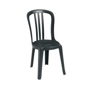 Grosfillex Miami Bistro Black Resin Stacking Side Chair - 32 Per Case - US495517 