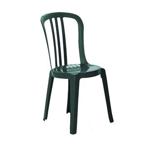 Grosfillex Miami Bistro Charcoal Resin Stacking Side Chair - 4 Per Case - US495002 