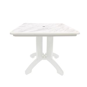 Grosfillex Aquaba White Resin Outdoor 32" x 32" Ranch Table - 2 Each - US744004