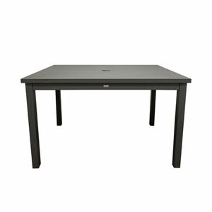 Grosfillex Sigma Volcanic Black Outdoor 48in x 34in Dinner Table - 1 Each - US929288 