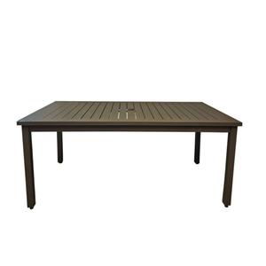 Grosfillex Sigma Fusion Bronze Outdoor 69" x 39" Dinner Table - 1 Each - US932599
