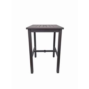 Grosfillex Sigma Volcanic Black 28in x 28in bar Height Dinner Table - US930288 