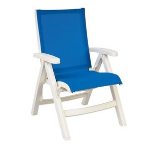 Grosfillex Jamaica Beach Midback Blue Outdoor Folding Chair - 2 Per Set - UT097004 