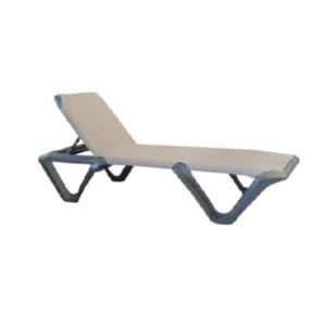 Grosfillex Nautical Pro Expresso Outdoor Folding Chaise - 12 Per Set - 99901102