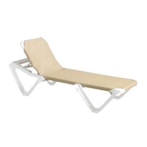 Grosfillex Nautical Khaki Outdoor Folding Chaise - 12 Per Set - 99101003 