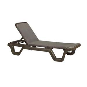 Grosfillex Marina Expresso Outdoor Adjustable Chaise - 14 Per Set - 99515137