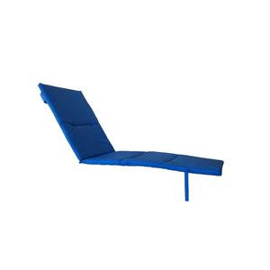 Grosfillex Bahia Blue Outdoor Patio Deck Chair Cushions - 6 Per Set