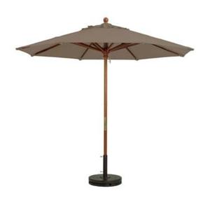 Grosfillex 7ft Taupe Wooden Patio Market Umbrella - 98948131 