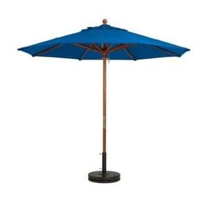 Grosfillex 9' Pacific Blue Wooden Patio Market Umbrella - 98919731
