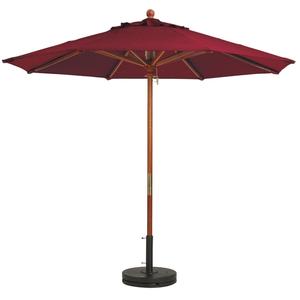 Grosfillex 9ft Burgundy Wooden Patio Market Umbrella - 98912731 