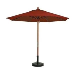 Grosfillex 9' Terra Cotta Wooden Patio Market Umbrella - 98918231