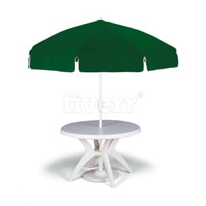 Grosfillex 7.5' Forest Green Aluminum Push Up Patio Umbrella - 98272031