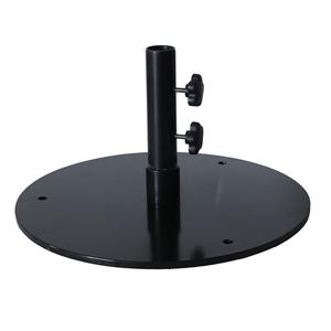 Grosfillex Black 50lb Flat Umbrella Table Base w/ 10" Stem