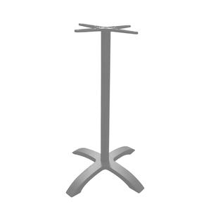 Grosfillex Eco-Fix 18in x 18in CentralSilver Bar Height Table Base - UT755009 