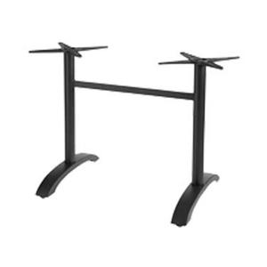Grosfillex Eco-Fix 48in x 32in Lateral Black Bar Height Table Base - UT745017 