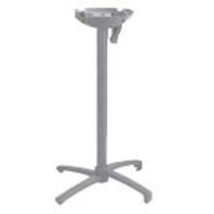 Grosfillex X-One Silver Grey 18in x 18in Tilt Top Bar Height Table Base - UTX1H009 