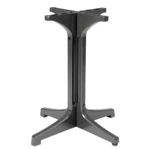 Grosfillex Alpha 26" x 26" Charcoal Black Resin Pedestal Table Base - 55631802