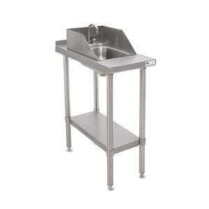 John Boos 24inx30in All Stainless Steel Filler Work Table with Sink - EFT8-3024SSK-S-X 