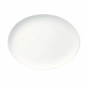 Oneida Luzerne Verge Warm White 8inx6in Oval Porcelain Plate - 4dz - L5800000332C 