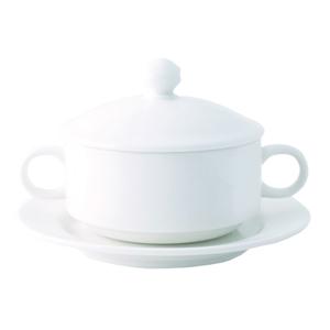 Oneida Luzerne Verge 6.25" Porcelain Soup Cup Saucer - 4 Doz - L5800000570S