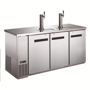 Falcon Food Service 73" Direct Draw Stainless Steel 3 Keg Draft Beer Cooler - ADD-72SS