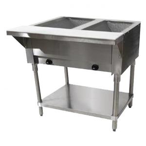 Falcon Food Service 2 Well Electric Steam Table with Adjustable Undershelf - 120v - HFT-2-120 