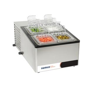 Nemco 18in Wide Cold Condiment Station - Four 1/6 Pans - 9010 