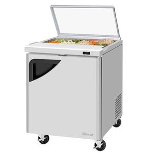 Turbo Air 27" Wide Sandwich Salad Prep Table With Glass Lid - TST-28SD-N-GL