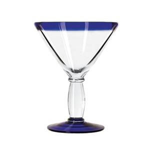 Libbey Aruba 10 oz Anneal Treated Cocktail Glass w/ Blue Rim -1 Doz - 92305