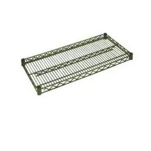 Falcon Food Service 14in x 36in Green Epoxy Coated Wire Shelf - 4 Per Pack - MA1436G 