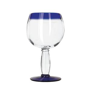 Libbey Aruba 16 oz Anneal Treated Cocktail Glass w/ Blue Rim -1 Doz - 92309