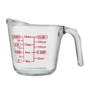 Anchor Hocking 16oz Fully Tempered Glass Measuring Cup - 4 Per Case - 55177L20 