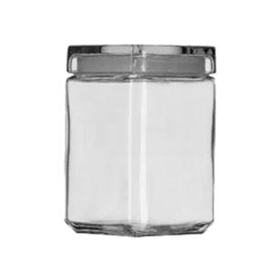 Anchor Hocking 48oz Stackable Glass Square Jar with Lid - 4 Per Case - 85588R 