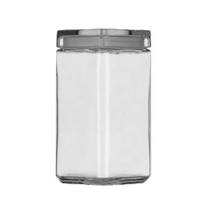 Anchor Hocking 64oz Stackable Glass Square Jar with Lid - 4 Per Case - 85589R 