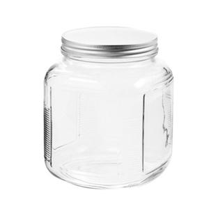 Anchor Hocking 32 oz. Glass Cracker Jar w/ Brushed Metal Cover - 4 Per Case - 85812AHG17