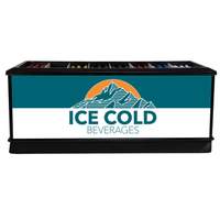 Iowa Rotocast Plastics 80" x 35" Portable Beverage Merchandiser 'ICE COLD' Graphics - ICE ISLAND -ICE COLD GRAPHICS