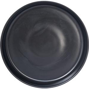International Tableware, Inc Torino Stak Matte Black 8" Dia. Porcelain Wall Plate - 1 Doz - TN-81-MB-EW