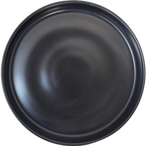 International Tableware, Inc Torino Stak Matte Black 9.5" Dia. Porcelain Wall Plate-1 Doz - TN-91-MB-EW