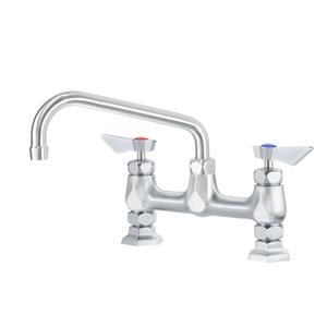 Krowne Metal Diamond Series 8in Off Center Deck Mount Faucet with 8in Spout - DX-908 