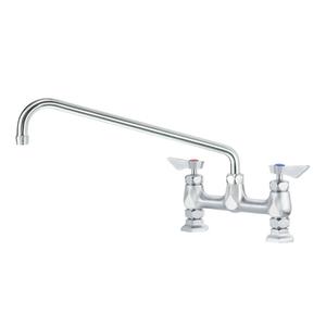 Krowne Metal Diamond Series 8in Off Center Deck Mount Faucet with 16in Spout - DX-916 