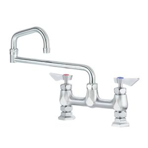 Krowne Metal Diamond Series 8in Off Center Deck Mount Faucet with 18in Spout - DX-918 