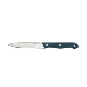 Winco 8-7/8" Stainless Steel Steak Knife w/ POM Handle - 1 Doz - K-71P