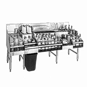 Glastender Stainless Steel All-In-One Underbar Ice Bin/Cocktail Station - ALL-66B-CP10 