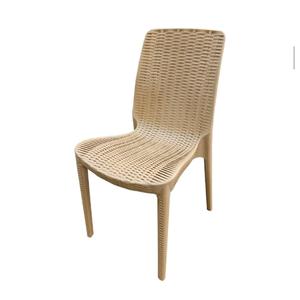 Oak Street Manufacturing Olympus Indoor/Outdoor Camel Tan Stacking Rattan Chair - OD-CH-725-CT 