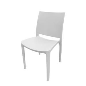 Oak Street Manufacturing Teton Indoor/Outdoor White Stacking Resin Chair - OD-CH-752-WHT 