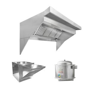 North American Kitchen Solutions 10' x 48" Low Ceiling Sloped Front Canopy Hood Package - EXH0010LB-PSP