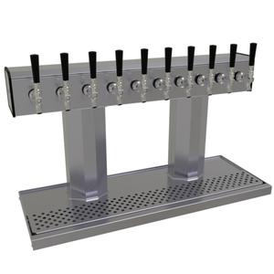 Glastender Countertop Tee Draft Dispensing Tower - (10) Faucets - BT-10-SS 